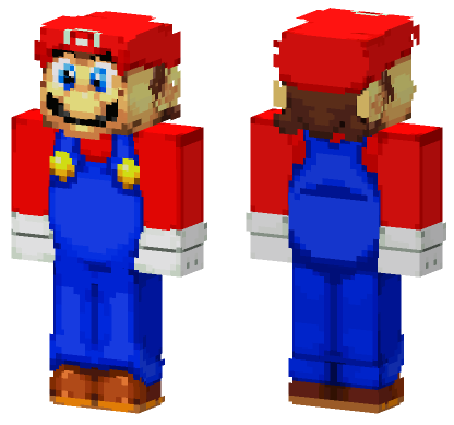 Nintendo 64 Mario Render Minecraft Bedrock skin