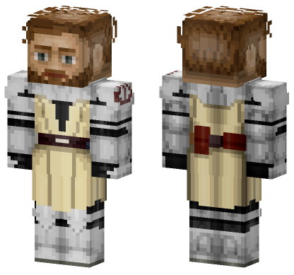 Obi-Wan Kenobi Clone Wars Skin Minecraft Bedrock skin