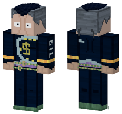 Okuyasu Nijimura Jojo Minecraft Bedrock skin
