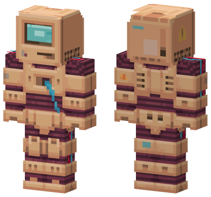 Old PC Robot Minecraft Bedrock skin