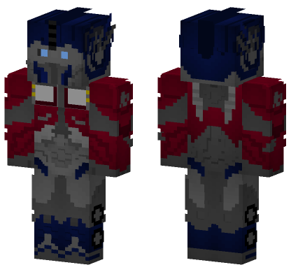 Optimus Prime Transformers Minecraft Bedrock skin