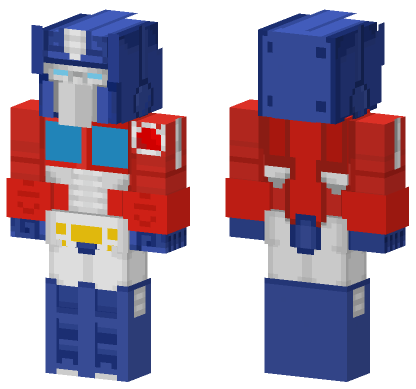 Optimus Prime Transformers G1 Minecraft Bedrock skin