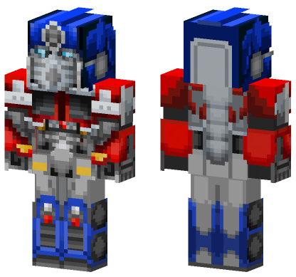 Optimus Prime Transformers Rise Minecraft Bedrock skin