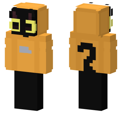 Orange And Black Character Minecraft Bedrock skin