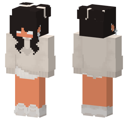 Orange And Black Outfit Minecraft Bedrock skin