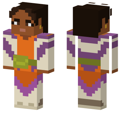 Orange And Purple Outfit Minecraft Bedrock skin