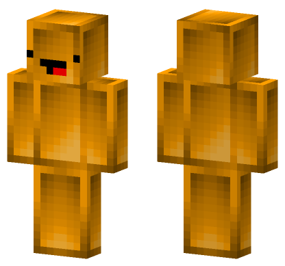 Orange Derp Minecraft Bedrock skin