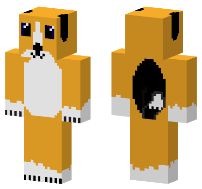 Orange Doggy Skin Minecraft Bedrock skin