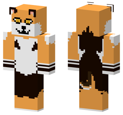 Orange Fox Outfit Minecraft Bedrock skin
