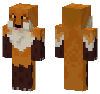 Orange Fox Skin Minecraft Bedrock skin