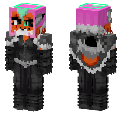 Orange Fox Warrior Minecraft Bedrock skin