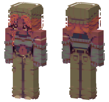 Orange Furry Creature Minecraft Bedrock skin