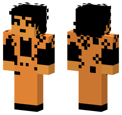Orange Leopard Minecraft Bedrock skin