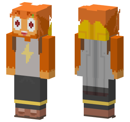 Orange Monkey With Jetpack Minecraft Bedrock skin