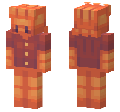 Orange Striped Outfit Minecraft Bedrock skin