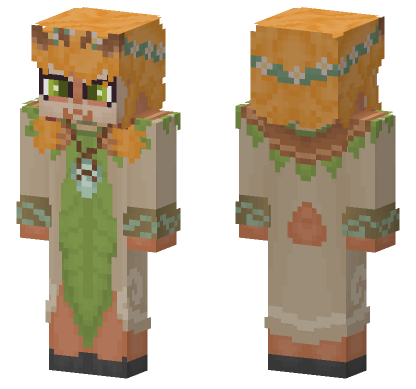 Orange Witch Hat Minecraft Bedrock skin