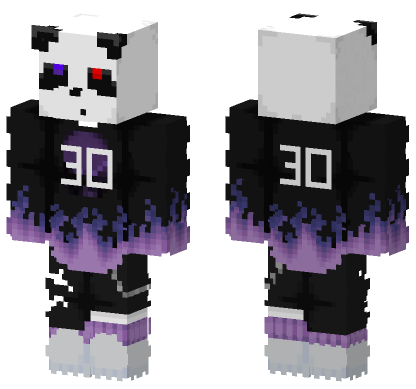 Oso Panda Morado Minecraft Bedrock skin