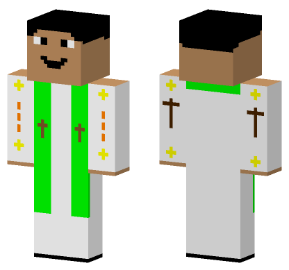 Padre Faixa Verde Minecraft Bedrock skin