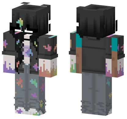 Painter Girl Artist Minecraft Bedrock skin
