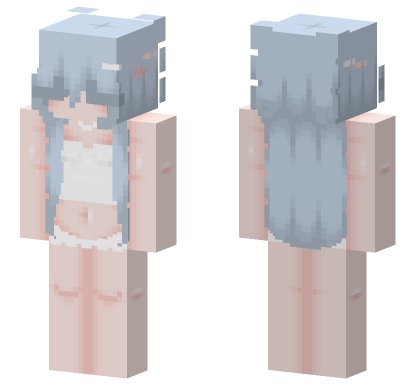 Pale Blue Egirl Minecraft Bedrock skin