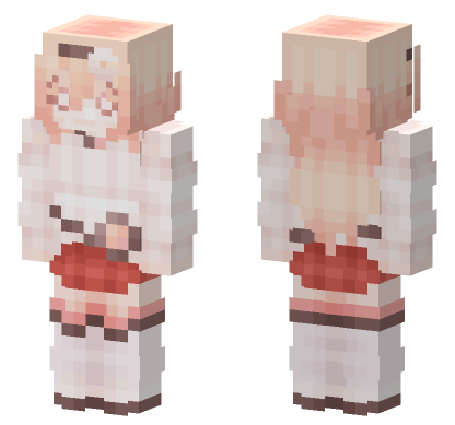 Pale Pink Anime Girl Minecraft Bedrock skin