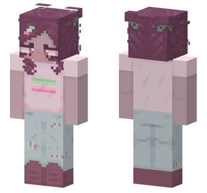 Pale Pink Witch Minecraft Bedrock skin