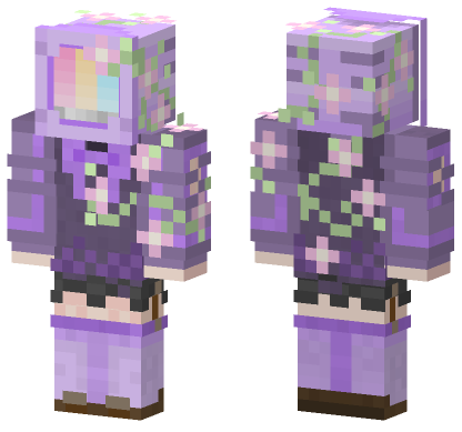 Pan Pride Flower TV Head Minecraft Bedrock skin