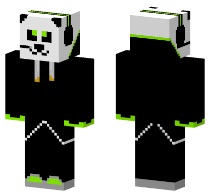 Panda Gamer Skin Minecraft Bedrock skin