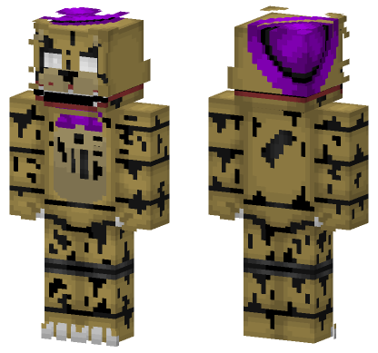 Paranormal Fredbear Five Nights Minecraft Bedrock skin