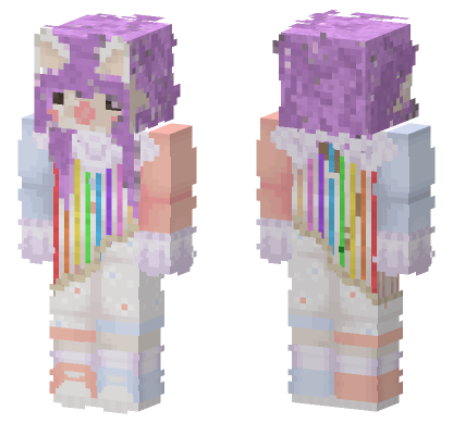 Pastel Bunny Girl Minecraft Bedrock skin