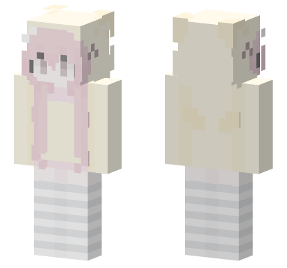 Pastel Bunny Girl Minecraft Bedrock skin