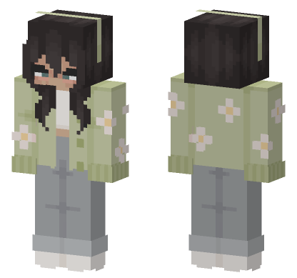 Pastel Floral Cardigan Minecraft Bedrock skin