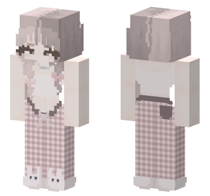 Pastel Gingham Dress Minecraft Bedrock skin