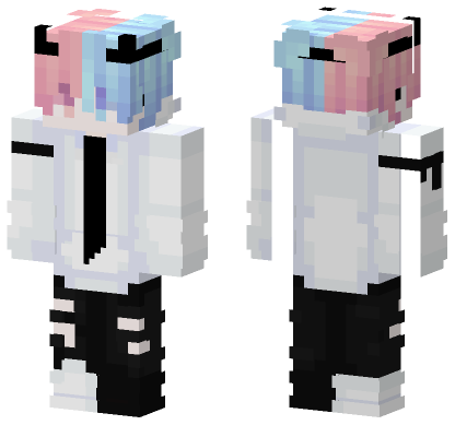 Pastel Hair Boy Minecraft Bedrock skin