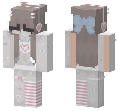 Pastel Kawaii Bear Outfit Minecraft Bedrock skin