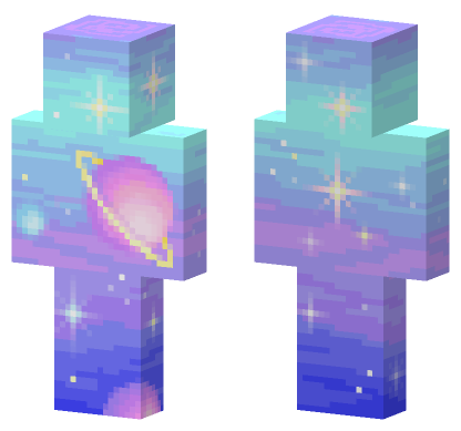 Pastel Space Outfit Minecraft Bedrock skin