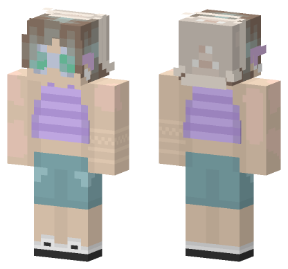 Pastel Summer Outfit Minecraft Bedrock skin