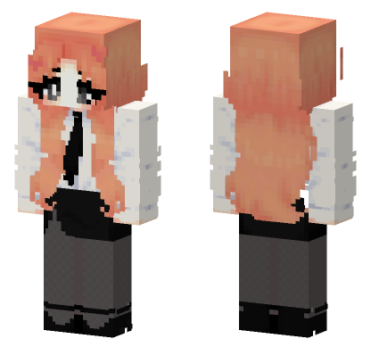 Peach Hair Girl Minecraft Bedrock skin