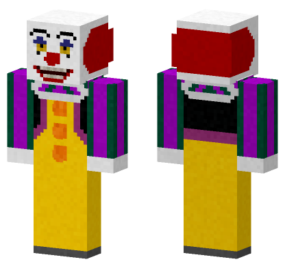 Pennywise Clown Skin Minecraft Bedrock skin
