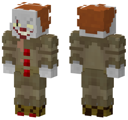 Pennywise The Clown Minecraft Bedrock skin