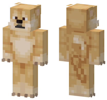 Perro Meme Doge Minecraft Bedrock skin