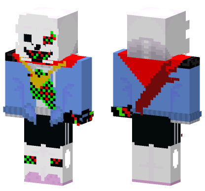 Pibbytale Sans Glitched Minecraft Bedrock skin
