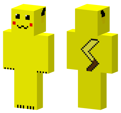 Pikachu 4846187 Minecraft Bedrock skin