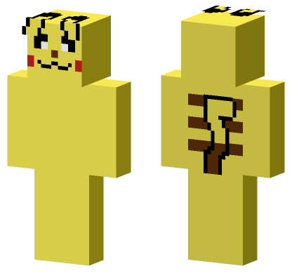 Pikachu Outfit Minecraft Bedrock skin