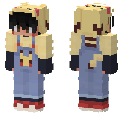 Pikachu Overalls Boy Minecraft Bedrock skin