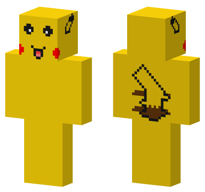 Pikachu Skin Minecraft Bedrock skin