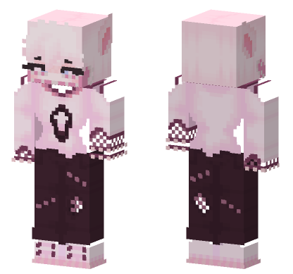 Pink Aesthetic Outfit Minecraft Bedrock skin