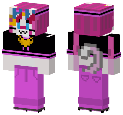 Pink And White Clown Minecraft Bedrock skin