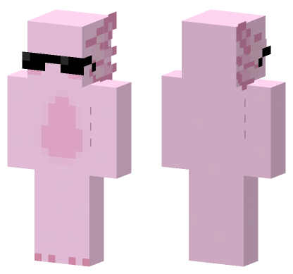 Pink Axolotl Skin Minecraft Bedrock skin