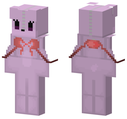 Pink Bow Minecraft Bedrock skin